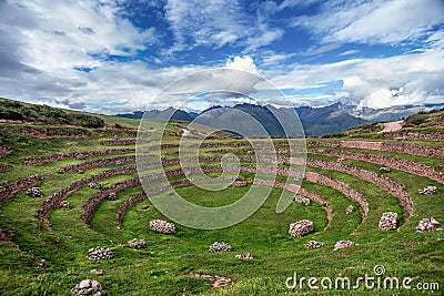 Inca Agricultural research station, Moray, Peru Stock Photo