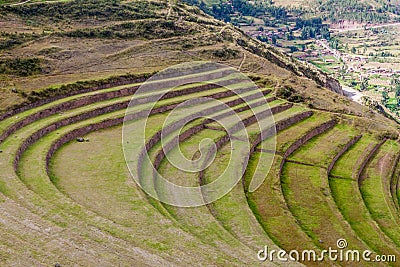 Inca agricultural terraces Stock Photo