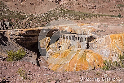 Inca Bridge Andes Stock Photo