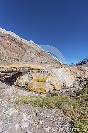 The Inca`s Bridge in Mendoza, Argentina Stock Photo