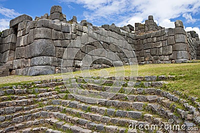 Inca stonework - Sacsayhuaman - Peru Stock Photo