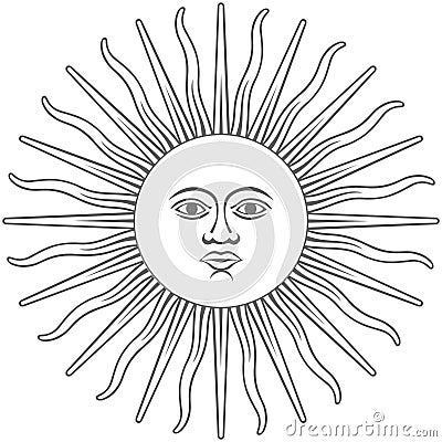 Sun of Inca graphic icon Cartoon Illustration