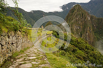 Inca Trail at Machu Picchu Stock Photo