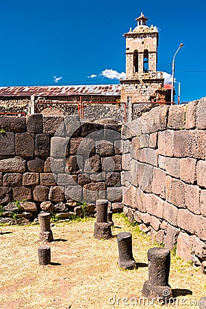 Inca Uyo Fertility Temple in Chucuito, Peru Stock Photo