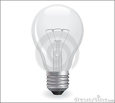 Incandescent electric lamp Vector Illustration