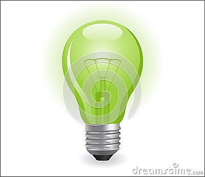 Incandescent electric lamp Vector Illustration