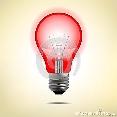 Incandescent electric lamp in vector format Vector Illustration
