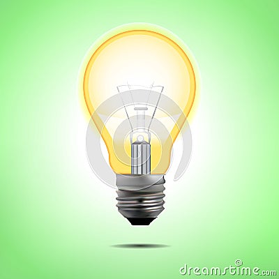 Incandescent electric lamp in vector format Vector Illustration