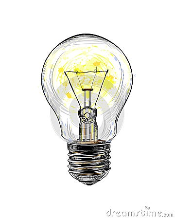 Incandescent light bulb Vector Illustration