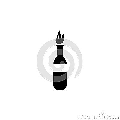 incendiary mixture icon. Element of terrorism elements illustration. Premium quality graphic design icon. Signs and symbols collec Cartoon Illustration