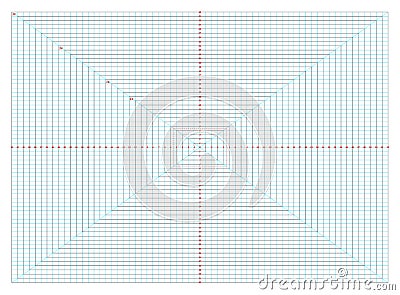 32 inch field chart vector for traditional 2d animation Vector Illustration