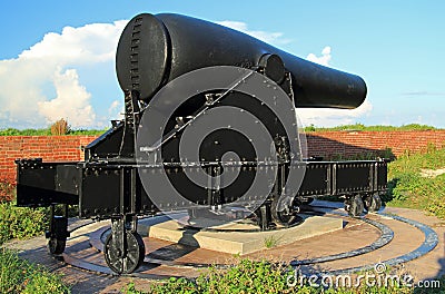 Fort Jefferson 15 Inch Rodman Artillery Piece Stock Photo