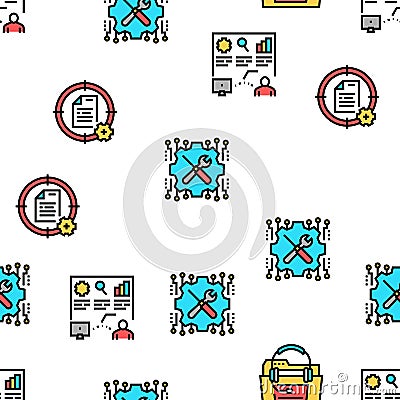 Incident Management Vector Seamless Pattern Vector Illustration