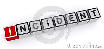 Incident word block Stock Photo