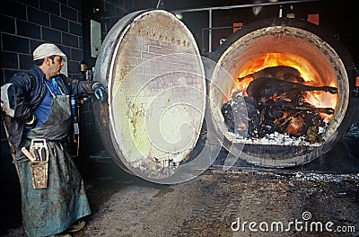 Incineration of BSE infected cows Editorial Stock Photo