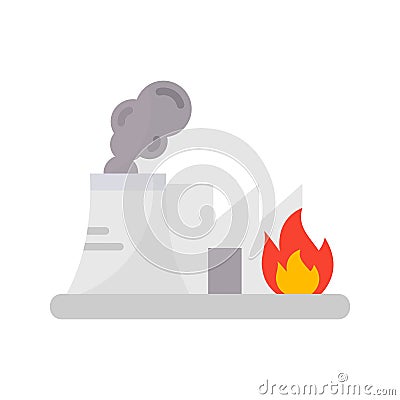 Incinerator Icon Image. Vector Illustration