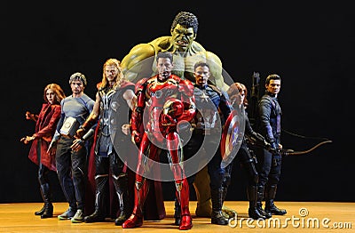 Including MARVEL Super Heroes models Editorial Stock Photo