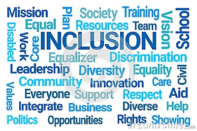 Inclusion Word Cloud Stock Photo