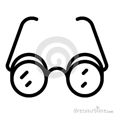 Inclusive education eyeglasses icon, outline style Vector Illustration