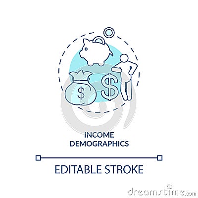 Income demographics concept icon Vector Illustration