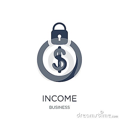 Income protection insurance icon. Trendy flat vector Income protection insurance icon on white background from Business collection Vector Illustration