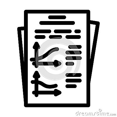 income statement line icon vector illustration Vector Illustration