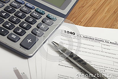 Income Taxes Editorial Stock Photo