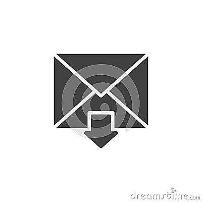 Incoming mail icon vector Vector Illustration