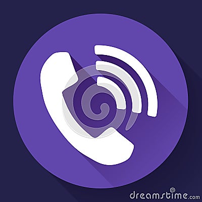 Incoming Phone Call vector icon Vector Illustration