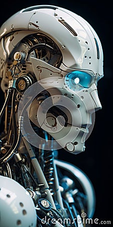 Incomplete Humanoid Android Stock Photo