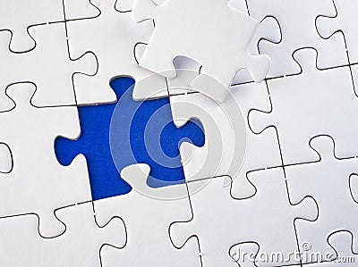 Incomplete jigsaw puzzle Stock Photo