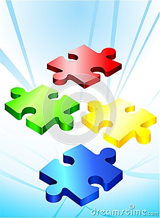 Incomplete Puzzle Pieces Stock Photo