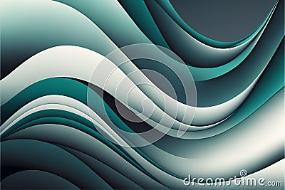 Inconspicuous waves, creative digital illustration painting, abstract background Cartoon Illustration