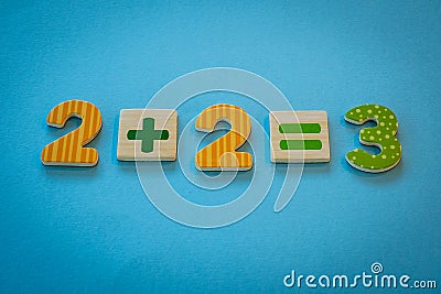 Incorrect answer to simple math problem Stock Photo