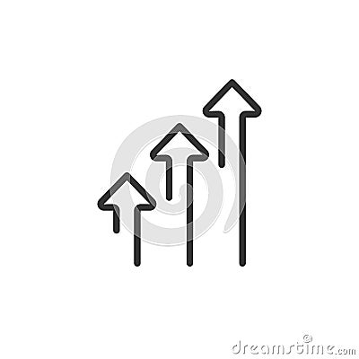 increase chart graph Icon. Business investment growing up symbol vector illustration Vector Illustration