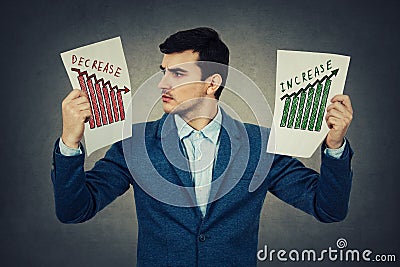 Increase and decrease Stock Photo