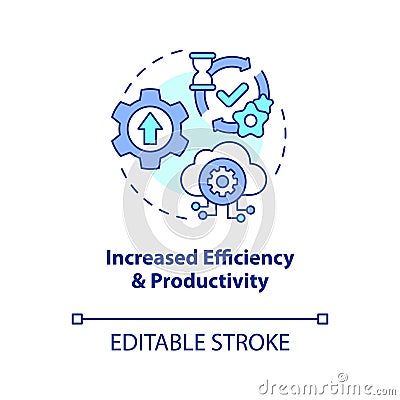 Increase efficiency concept icon Vector Illustration