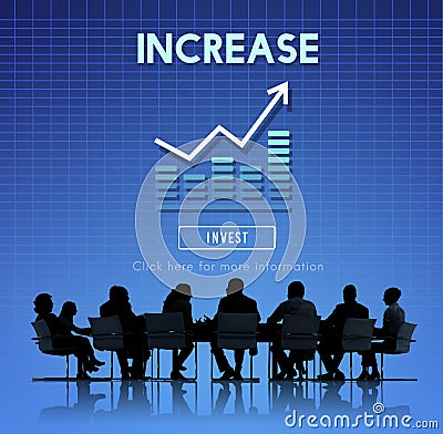 Increase Enlarge Expand Extend Growth Rise Concept Stock Photo