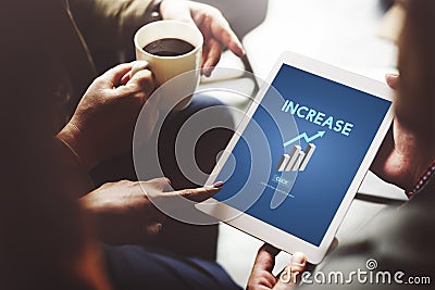 Increase Growth Rise Elevation Enlarge Expansion Concept Stock Photo