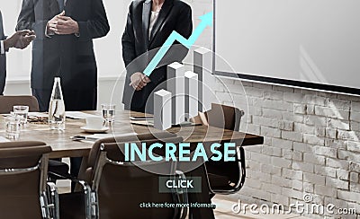 Increase Growth Rise Elevation Enlarge Expansion Concept Stock Photo