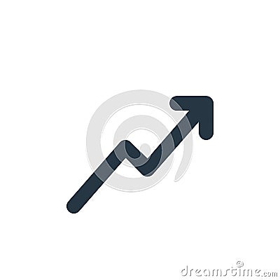 increase icon vector from essentials ui concept. Thin line illustration of increase editable stroke. increase linear sign for use Vector Illustration