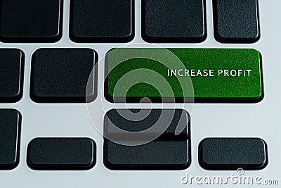 Increase Profit Keyboard Stock Photo