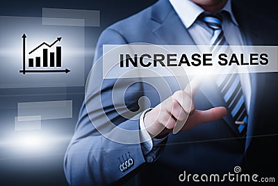 Increase Sales Grow Profit Success Business Technology Concept Stock Photo