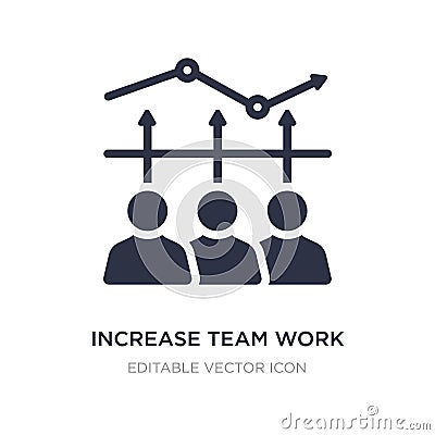 increase team work icon on white background. Simple element illustration from Business concept Vector Illustration