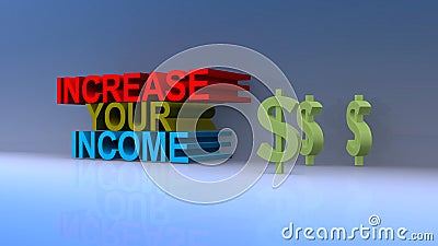Increase your income on blue Stock Photo