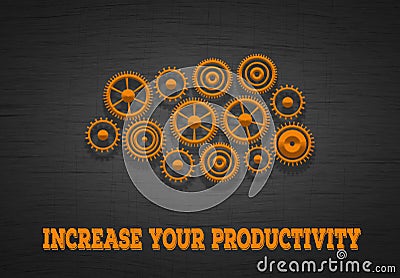 Increase your productivity. gear symbols idea Stock Photo