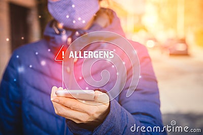 Increased concentration of allergens and polls in the air Stock Photo