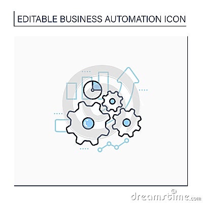 Increased efficiency line icon Vector Illustration