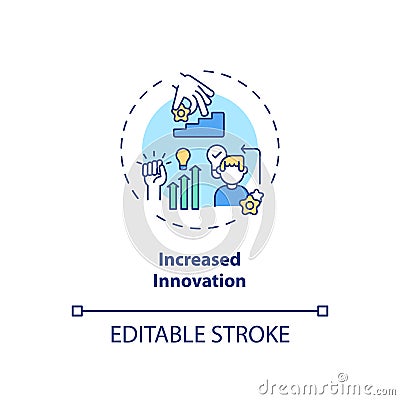 Increased innovation concept icon Vector Illustration