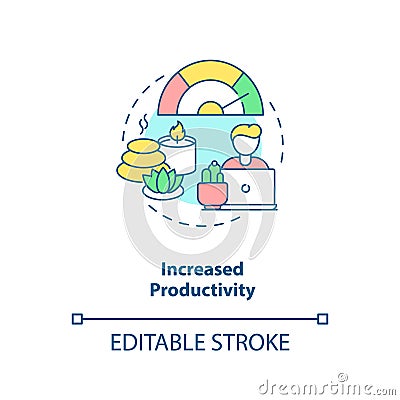 Increased productivity concept icon Vector Illustration